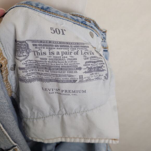 Levi's 501 90s Freehand Folk patchwork jeans Size 32/31 Retro Boho Streetwear - Picture 11 of 12
